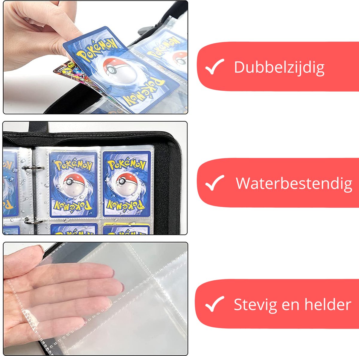 verzamelmap binder 9 pocket pokemon yugioh kaarten pokebal design